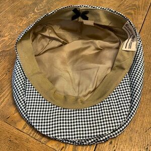 VTG COUNTRY GENTLEMEN NEWSBOY GINGHAM PLAID HAT  
Size XL